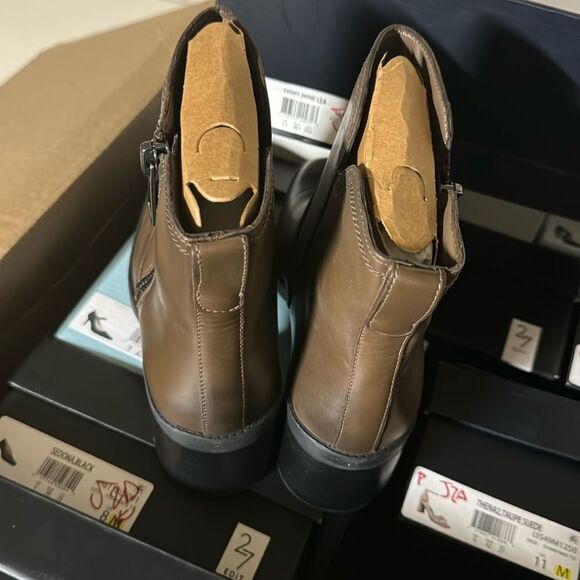 Naturalizer Emmy Block Heel Bootie in Mink Leather - Picture 7 of 7